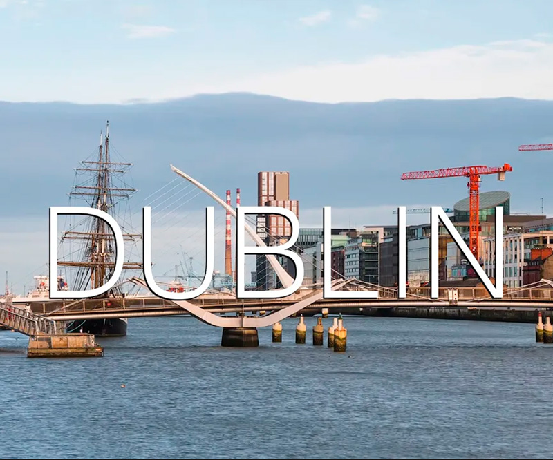 Hyper-lapse and time-lapse footage of Dublin City centre, capturing urban movement, traffic, and architecture.