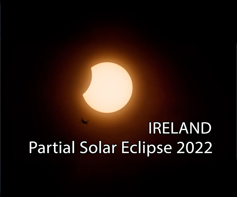 Time-lapse of the Partial Solar Eclipse observed and filmed over Ireland in 2022.