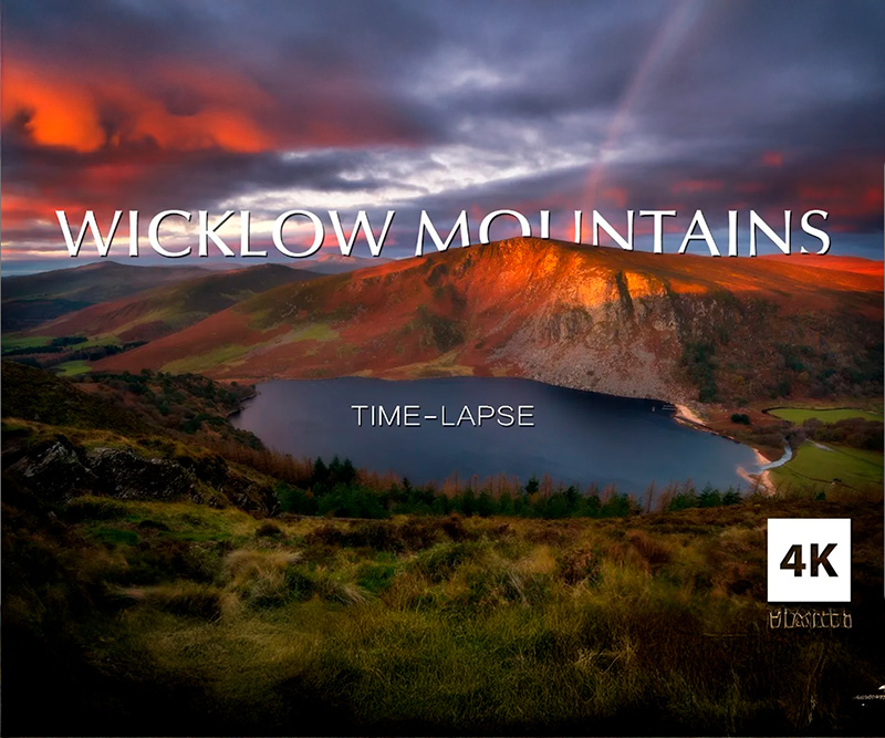 Time-lapse 'Glory of Wicklow Mountains', presenting dramatic weather and light changes over the mountains.